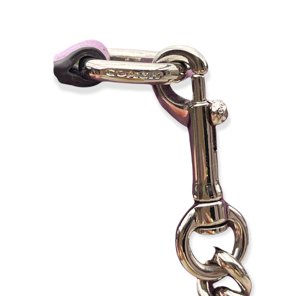 Coach Plum Purple Iris Pebbled Leather Small Wristlet Handbag F53340 - Picture 2 of 3